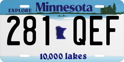 MN license plate 281QEF