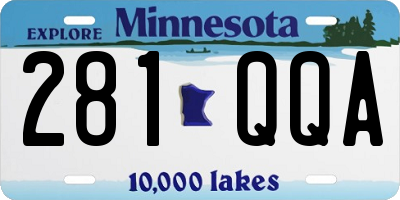 MN license plate 281QQA