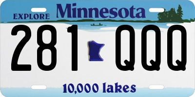 MN license plate 281QQQ