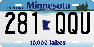 MN license plate 281QQU