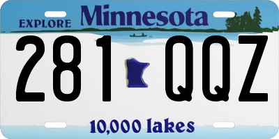 MN license plate 281QQZ