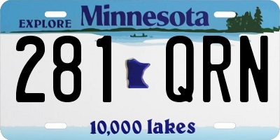 MN license plate 281QRN