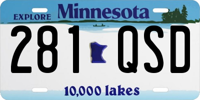 MN license plate 281QSD