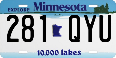 MN license plate 281QYU