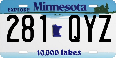 MN license plate 281QYZ