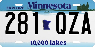 MN license plate 281QZA