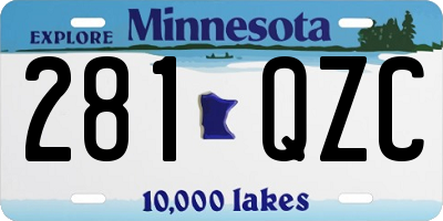 MN license plate 281QZC
