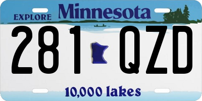 MN license plate 281QZD