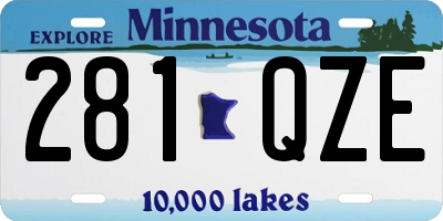 MN license plate 281QZE