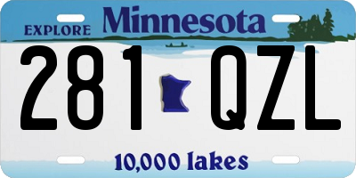 MN license plate 281QZL