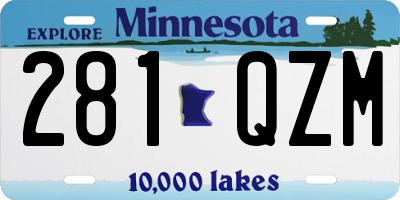 MN license plate 281QZM
