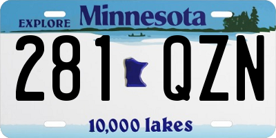 MN license plate 281QZN