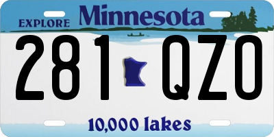 MN license plate 281QZO