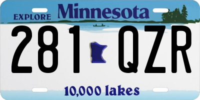 MN license plate 281QZR