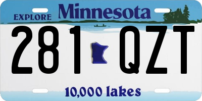 MN license plate 281QZT