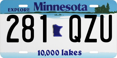 MN license plate 281QZU