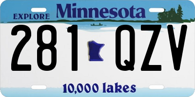 MN license plate 281QZV