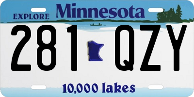 MN license plate 281QZY