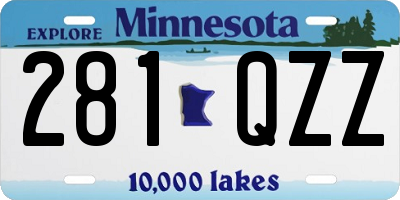 MN license plate 281QZZ