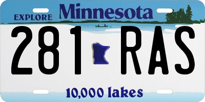 MN license plate 281RAS