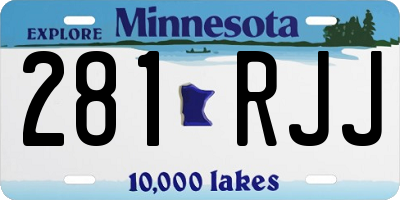 MN license plate 281RJJ