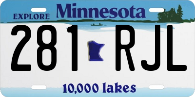 MN license plate 281RJL