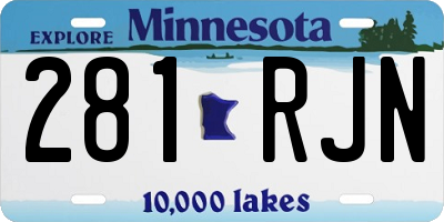 MN license plate 281RJN