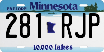 MN license plate 281RJP