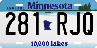 MN license plate 281RJQ