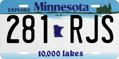 MN license plate 281RJS
