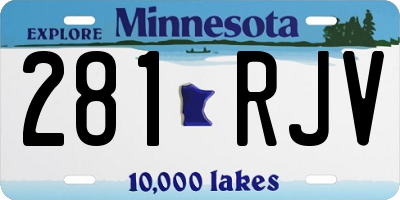 MN license plate 281RJV