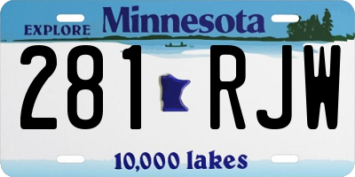 MN license plate 281RJW