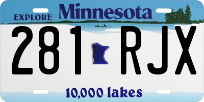 MN license plate 281RJX