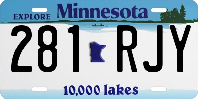 MN license plate 281RJY