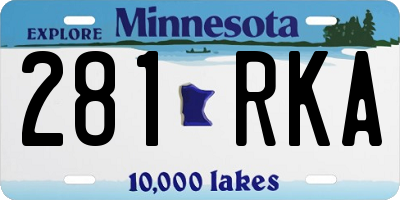 MN license plate 281RKA