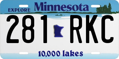MN license plate 281RKC