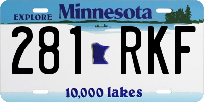 MN license plate 281RKF