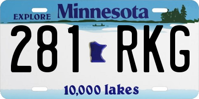 MN license plate 281RKG