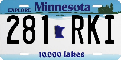MN license plate 281RKI