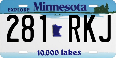 MN license plate 281RKJ