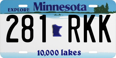 MN license plate 281RKK