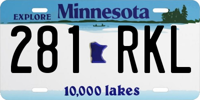 MN license plate 281RKL