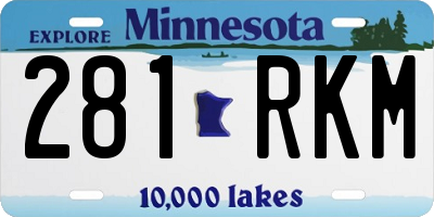 MN license plate 281RKM