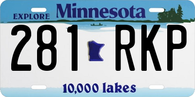 MN license plate 281RKP