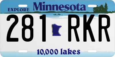 MN license plate 281RKR