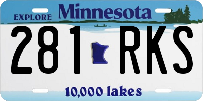 MN license plate 281RKS