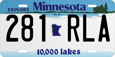 MN license plate 281RLA