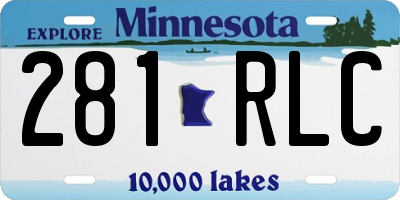 MN license plate 281RLC