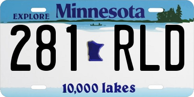 MN license plate 281RLD