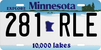 MN license plate 281RLE